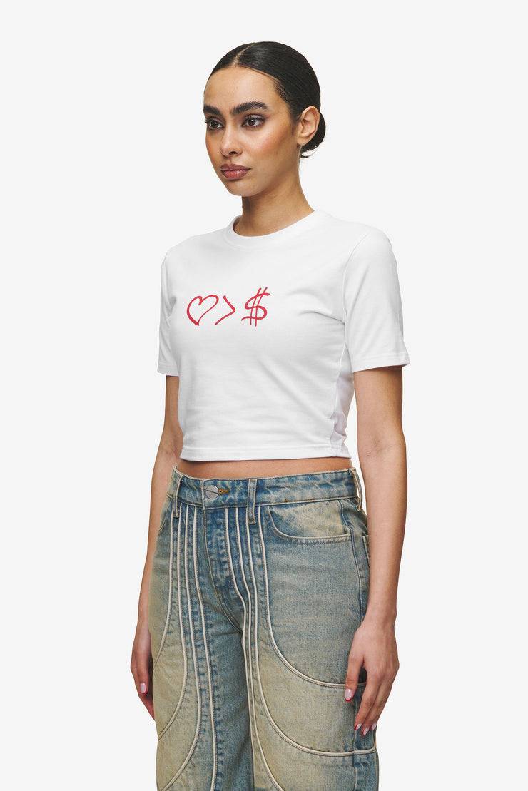Pegador Jayde Baby Tee White Red Meist gekauft