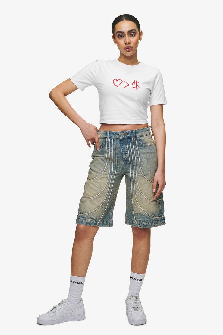 Pegador Jayde Baby Tee White Red Meist gekauft