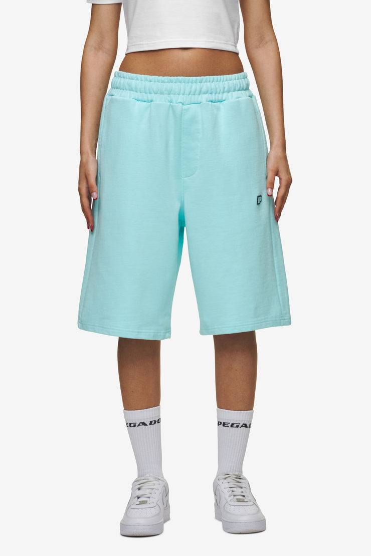 Pegador Leono Overknee Heavy Sweat Shorts Washed Sky Blue Gum Großer Ausverkauf