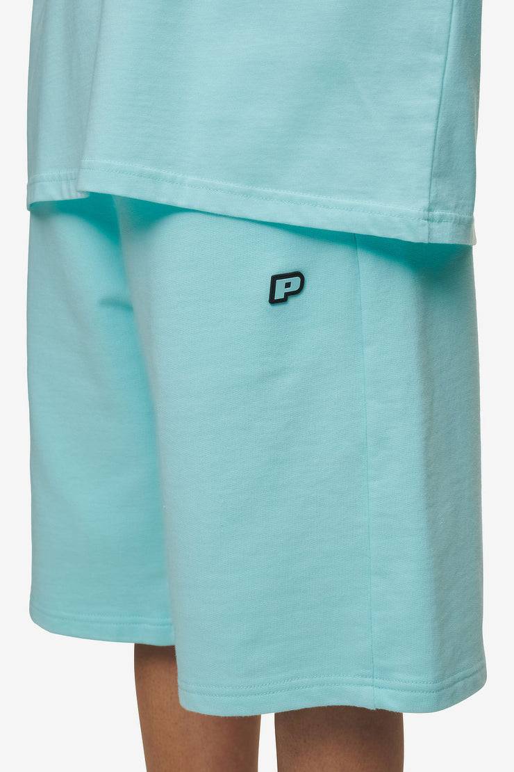 Pegador Leono Overknee Heavy Sweat Shorts Washed Sky Blue Gum Großer Ausverkauf