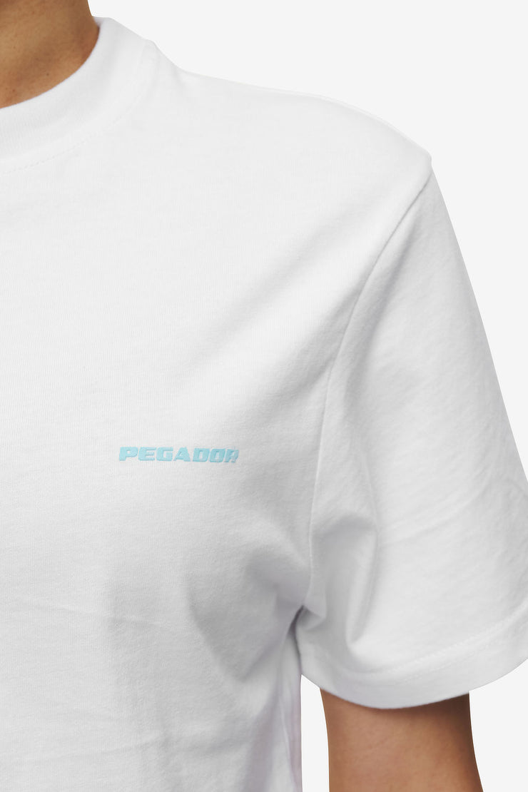 Pegador Logo Slim Tee White Sky Blue Weihnachtsangebot