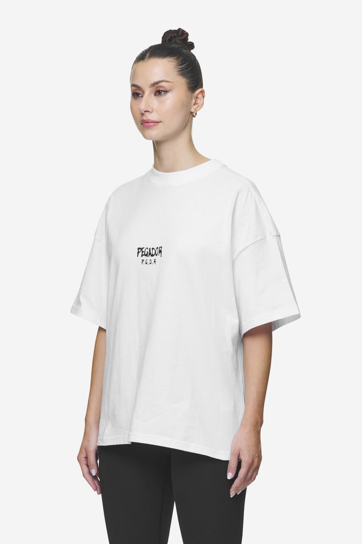 Pegador Ramira Heavy Oversized Tee White Lagerräumung
