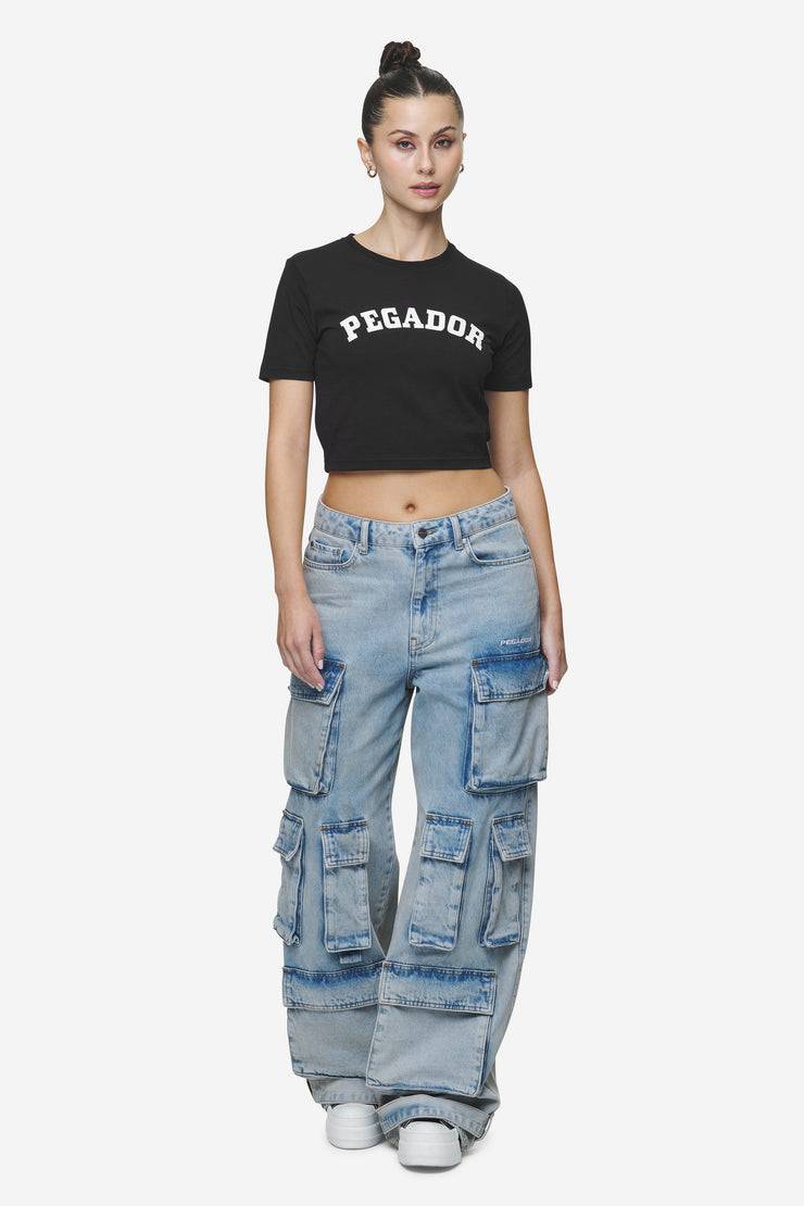 Pegador Jenna Cropped Baby Tee Black Heißer Verkauf