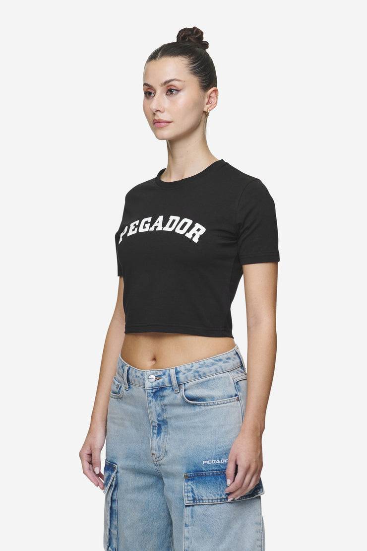 Pegador Jenna Cropped Baby Tee Black Heißer Verkauf