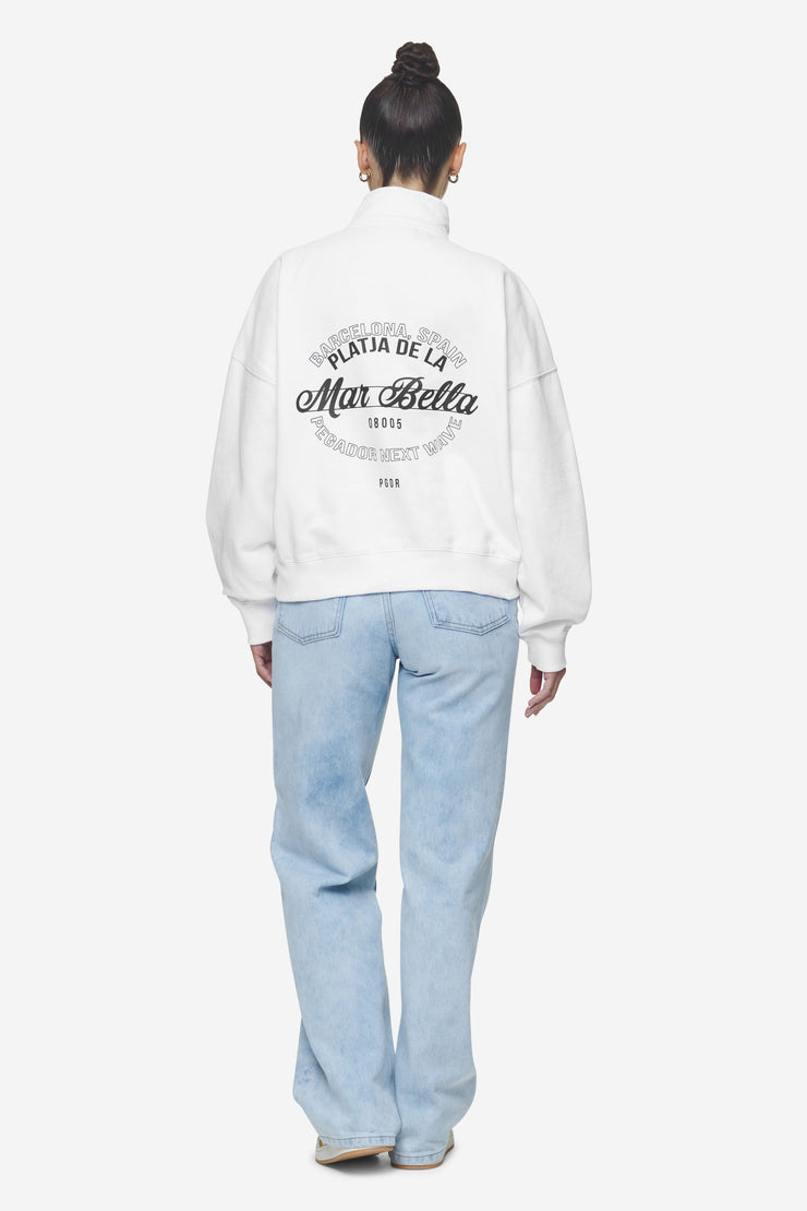 Pegador Luz Oversized Halfzip Sweater White Neueste Mode