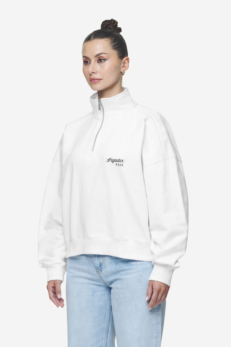 Pegador Luz Oversized Halfzip Sweater White Neueste Mode