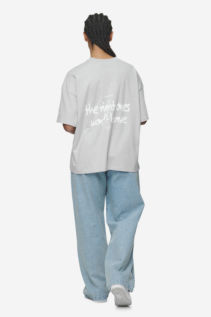 Pegador Aleja Heavy Oversized Tee Washed Sky Grey Online Outlet