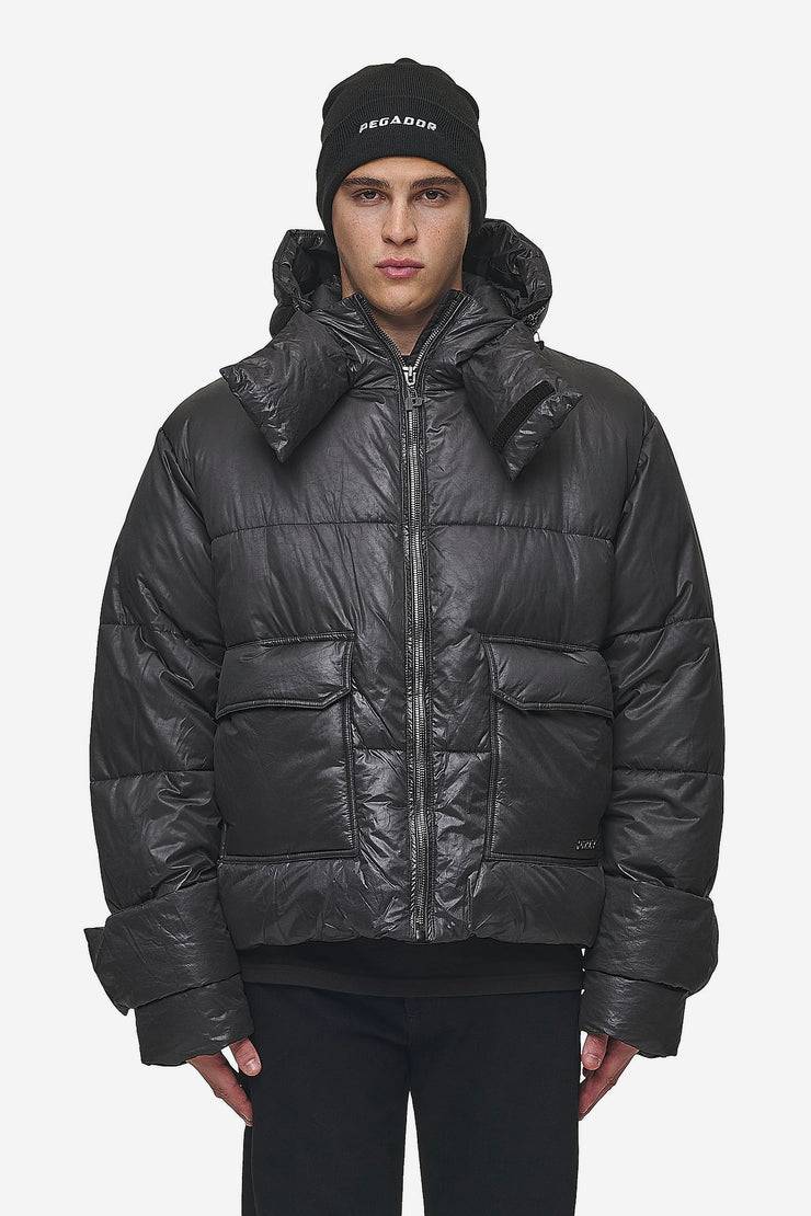 Pegador Garrick Vintage Oversized Puffer Jacket Black Sonderangebote