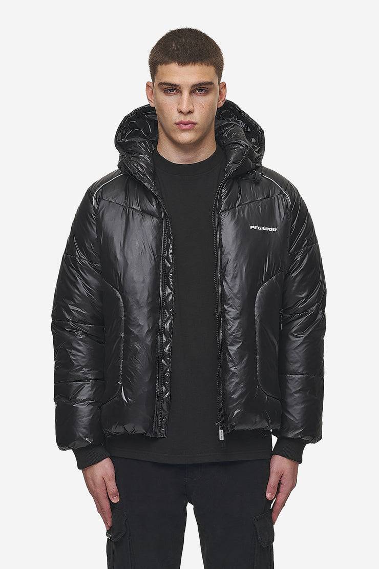 Pegador Toby Raglan Puffer Jacket Black Begrenzte Freigabe