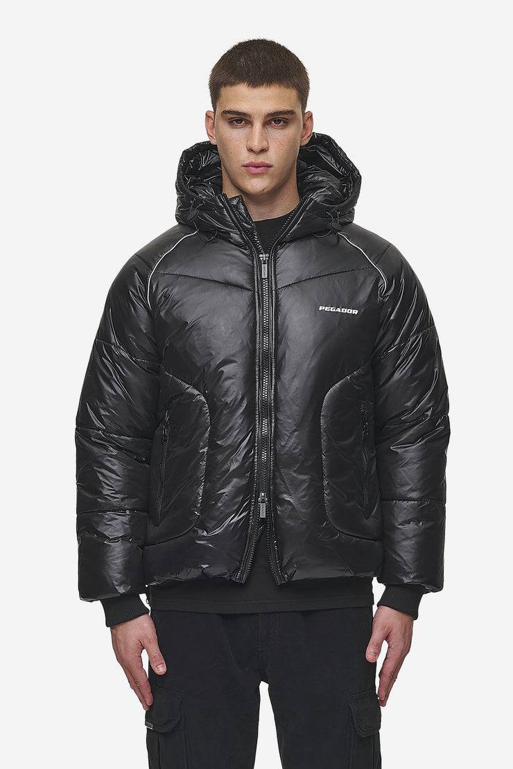 Pegador Toby Raglan Puffer Jacket Black Begrenzte Freigabe