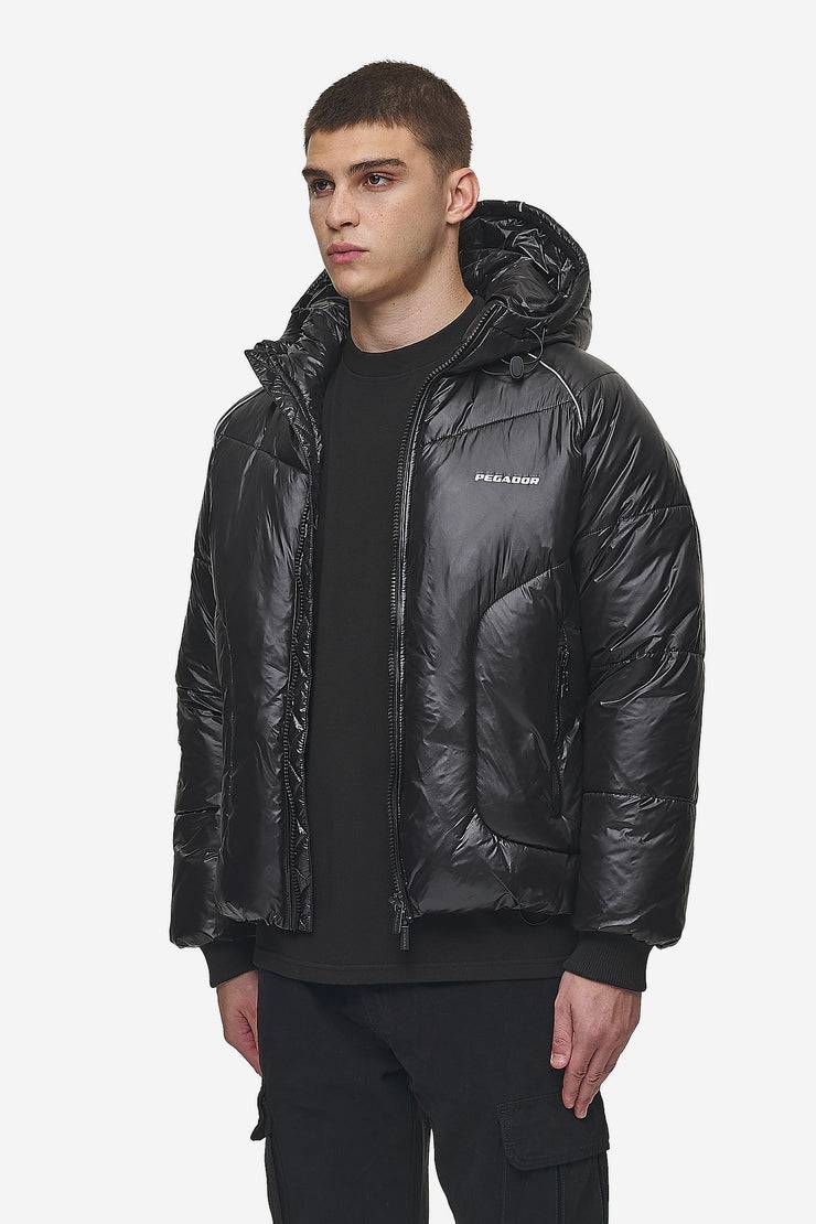 Pegador Toby Raglan Puffer Jacket Black Begrenzte Freigabe