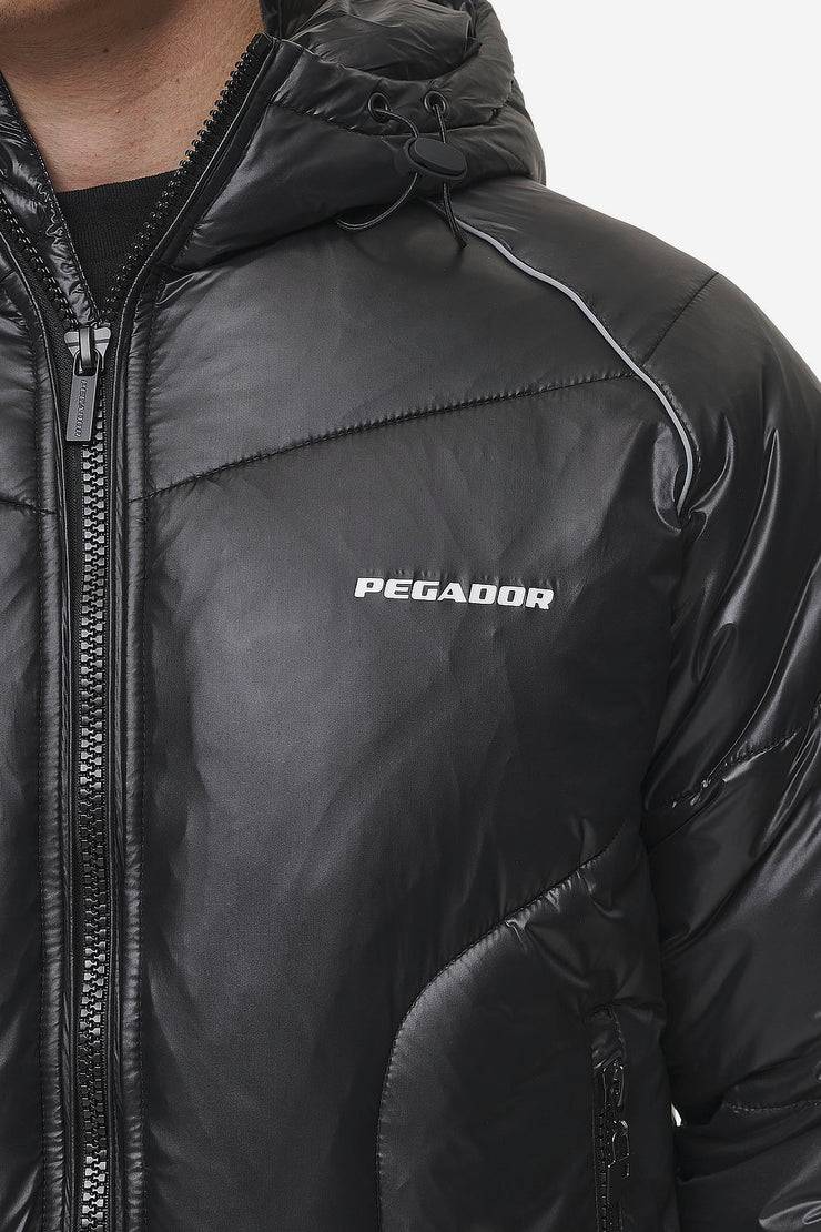 Pegador Toby Raglan Puffer Jacket Black Begrenzte Freigabe