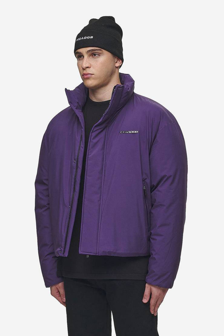 Pegador Lavoy Cropped Boxy Puffer Jacket Deep Purple Letzte 3 Tage