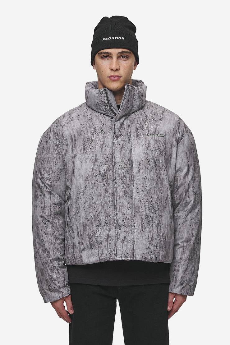 Pegador Lavoy Ripstop Crushed Cropped Boxy Puffer Jacket Steel Grey JETZT KAUFEN