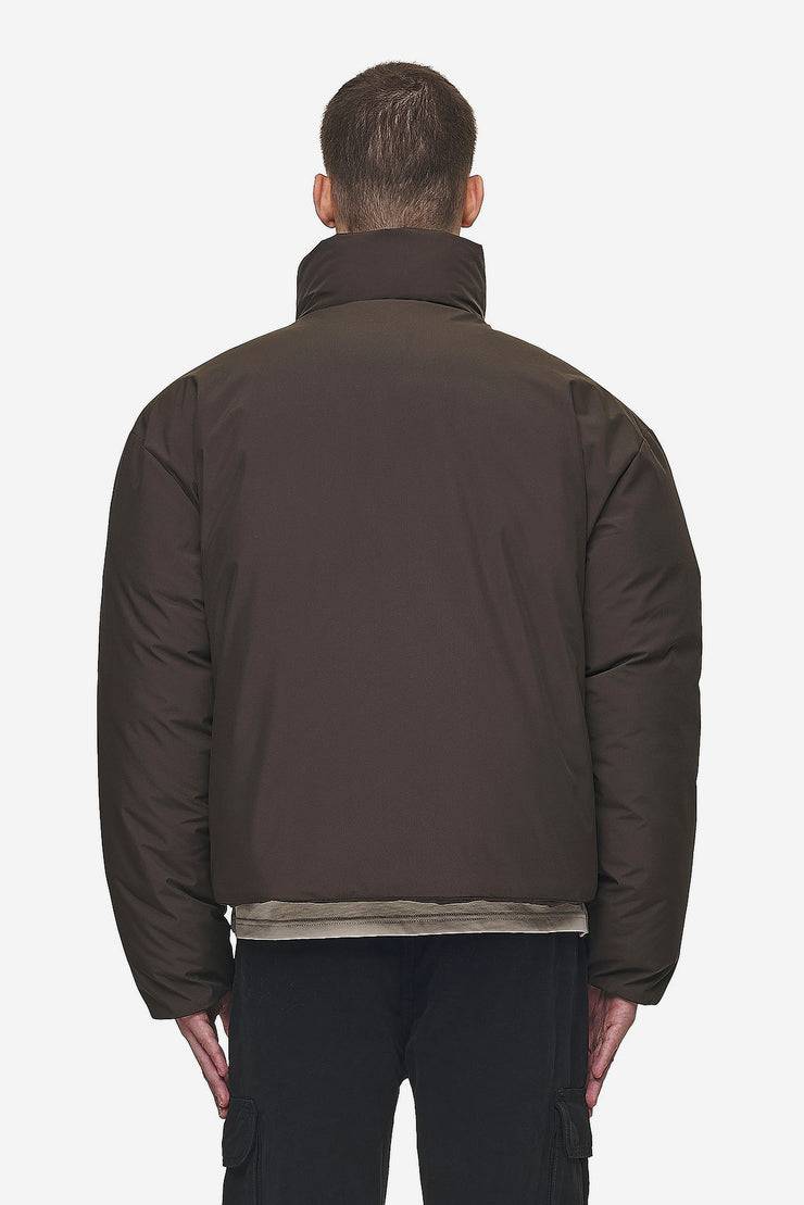 Pegador Lavoy Cropped Boxy Puffer Jacket Dark Brown Neueste Stile