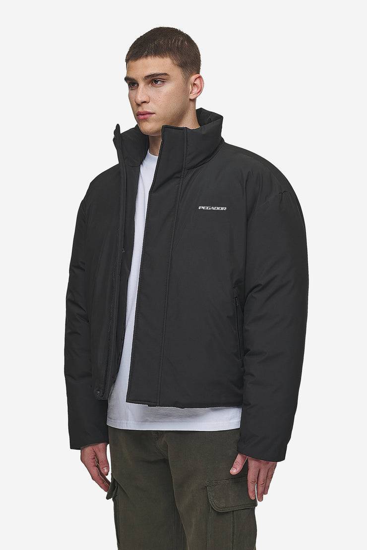 Pegador Lavoy Cropped Boxy Puffer Jacket Black Letzte 2 Tage