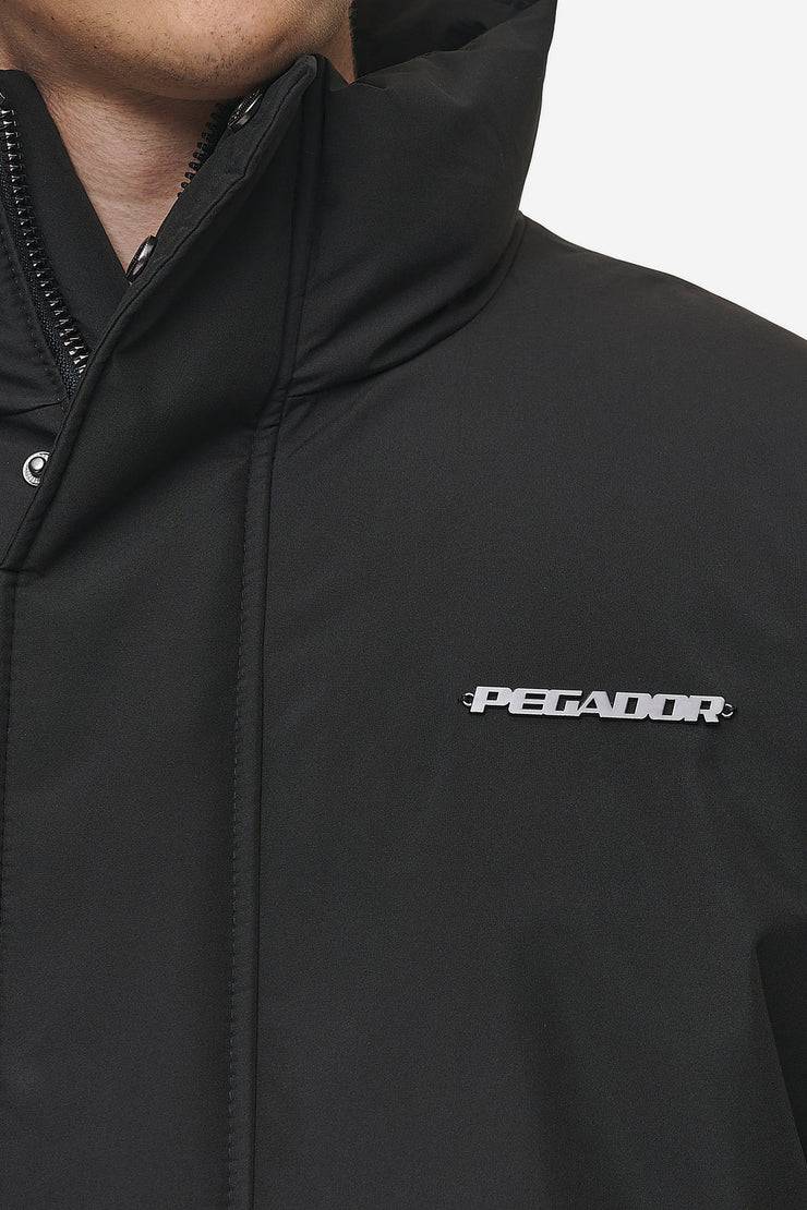 Pegador Lavoy Cropped Boxy Puffer Jacket Black Letzte 2 Tage