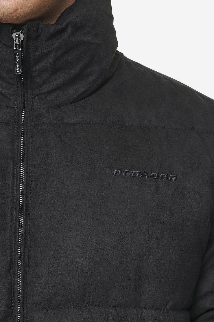 Pegador Sidan Velour Puffer Jacket Black Letzter Tag
