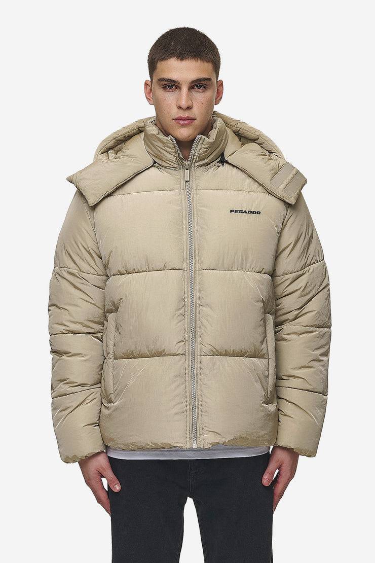 Pegador Marten Crushed Puffer Jacket Beige Bis zu 50% Rabatt