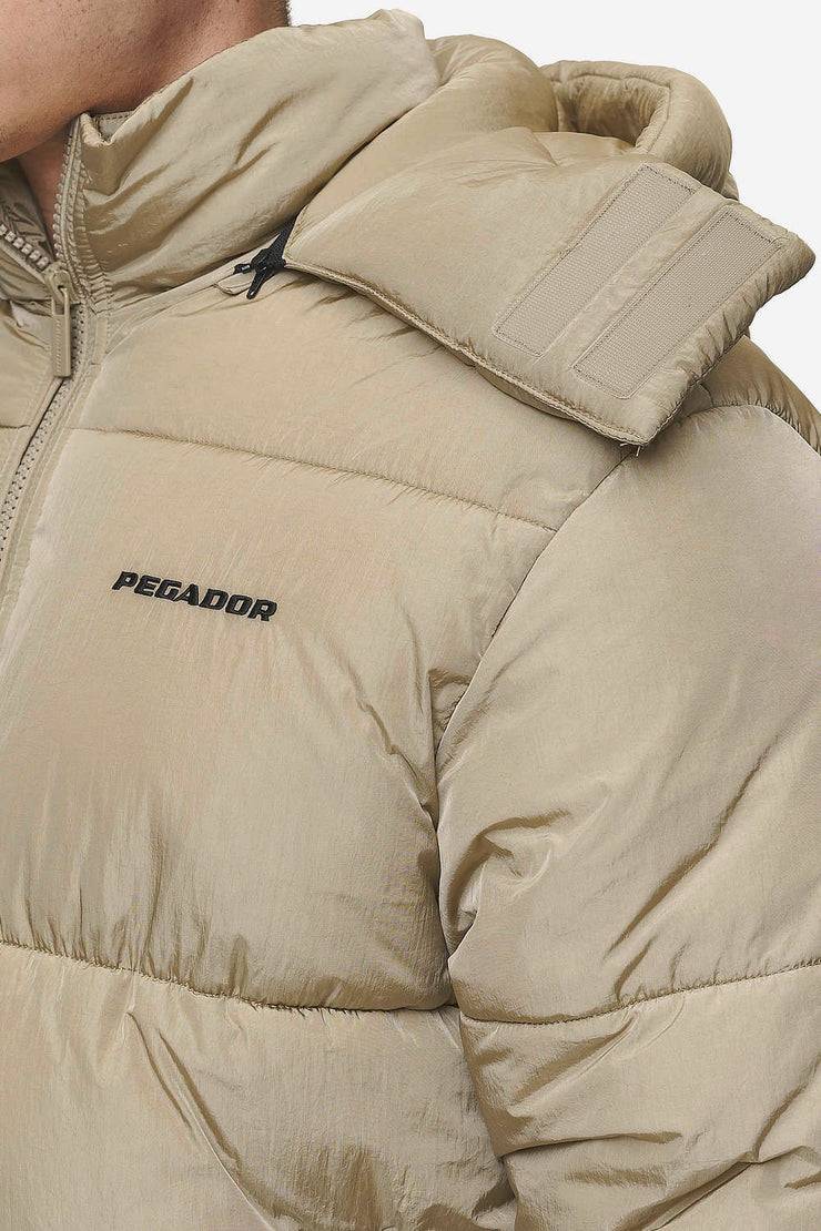 Pegador Marten Crushed Puffer Jacket Beige Bis zu 50% Rabatt