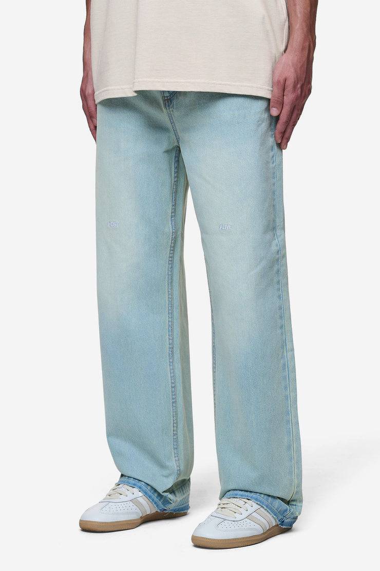 Pegador Barrow Wide Baggy Jeans Sand Washed Blue Nur für heute