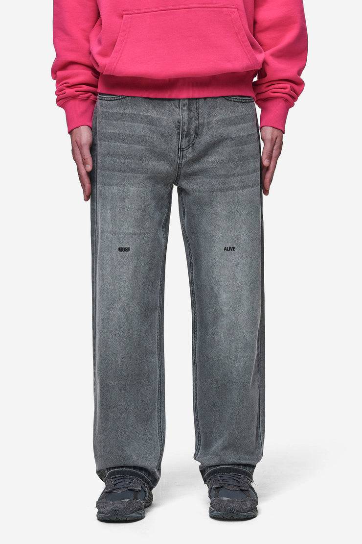 Pegador Barrow Wide Baggy Jeans Washed Anthracite Sonderangebot der Fabrik