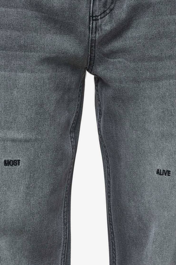 Pegador Barrow Wide Baggy Jeans Washed Anthracite Sonderangebot der Fabrik