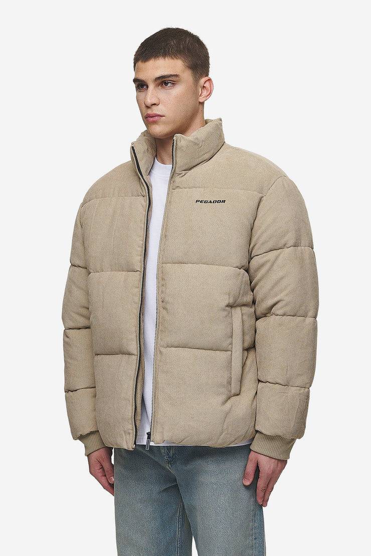 Pegador Solin Cord Puffer Jacket Sand Rabatt