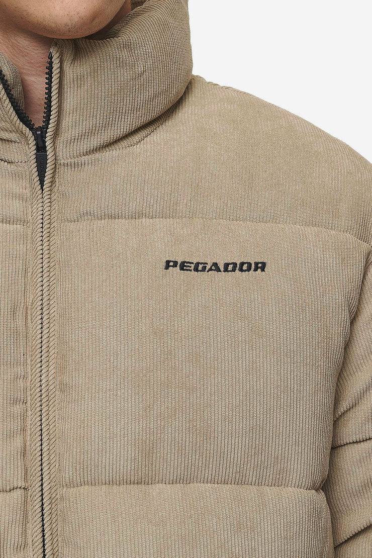Pegador Solin Cord Puffer Jacket Sand Rabatt