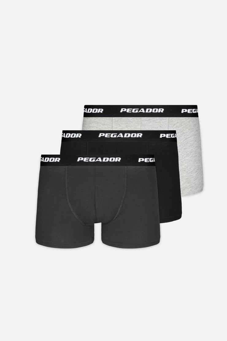 Pegador Tantun Boxershorts 3 Pack Grey Melange Black Anthracite Begrenztes Angebot