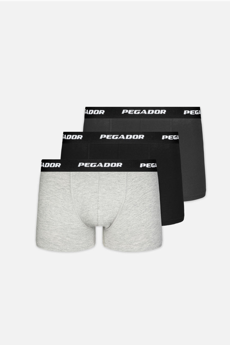 Pegador Tantun Boxershorts 3 Pack Grey Melange Black Anthracite Begrenztes Angebot