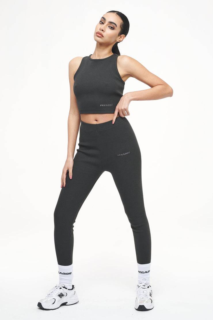Pegador Ayla Crop Top Vintage Washed Iron Grey Jubiläumsangebot