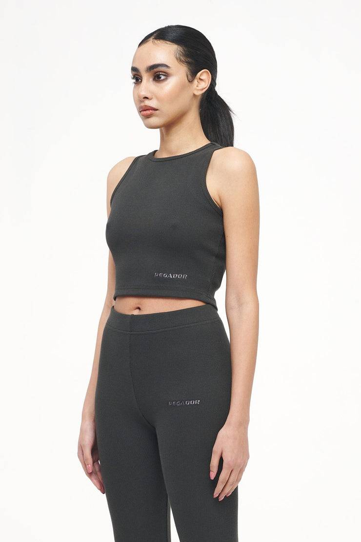 Pegador Ayla Crop Top Vintage Washed Iron Grey Jubiläumsangebot