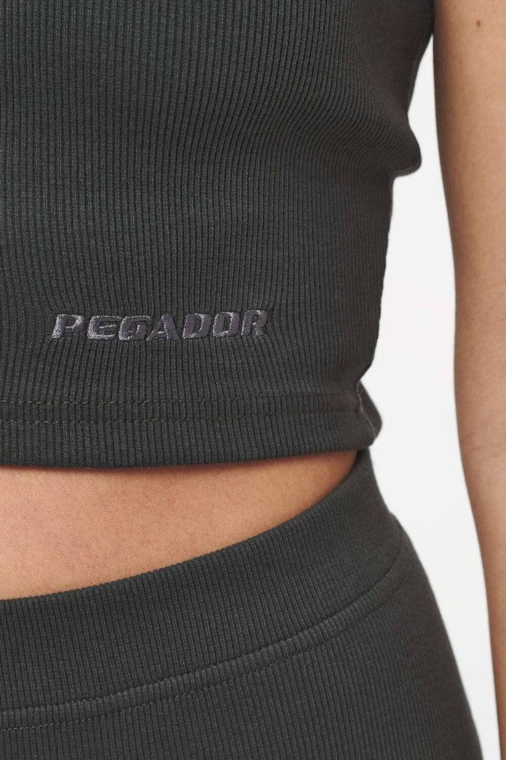 Pegador Ayla Crop Top Vintage Washed Iron Grey Jubiläumsangebot