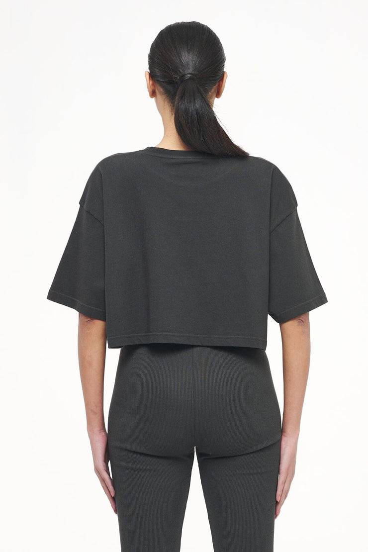 Pegador Layla Oversized Cropped Tee Vintage Washed Iron Grey Gum Top Angebot