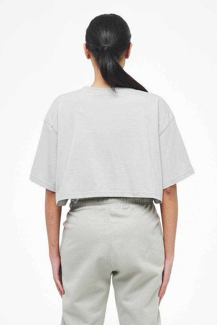 Pegador Layla Oversized Cropped Tee Vintage Washed Quiet Gray Gum Neueste Mode