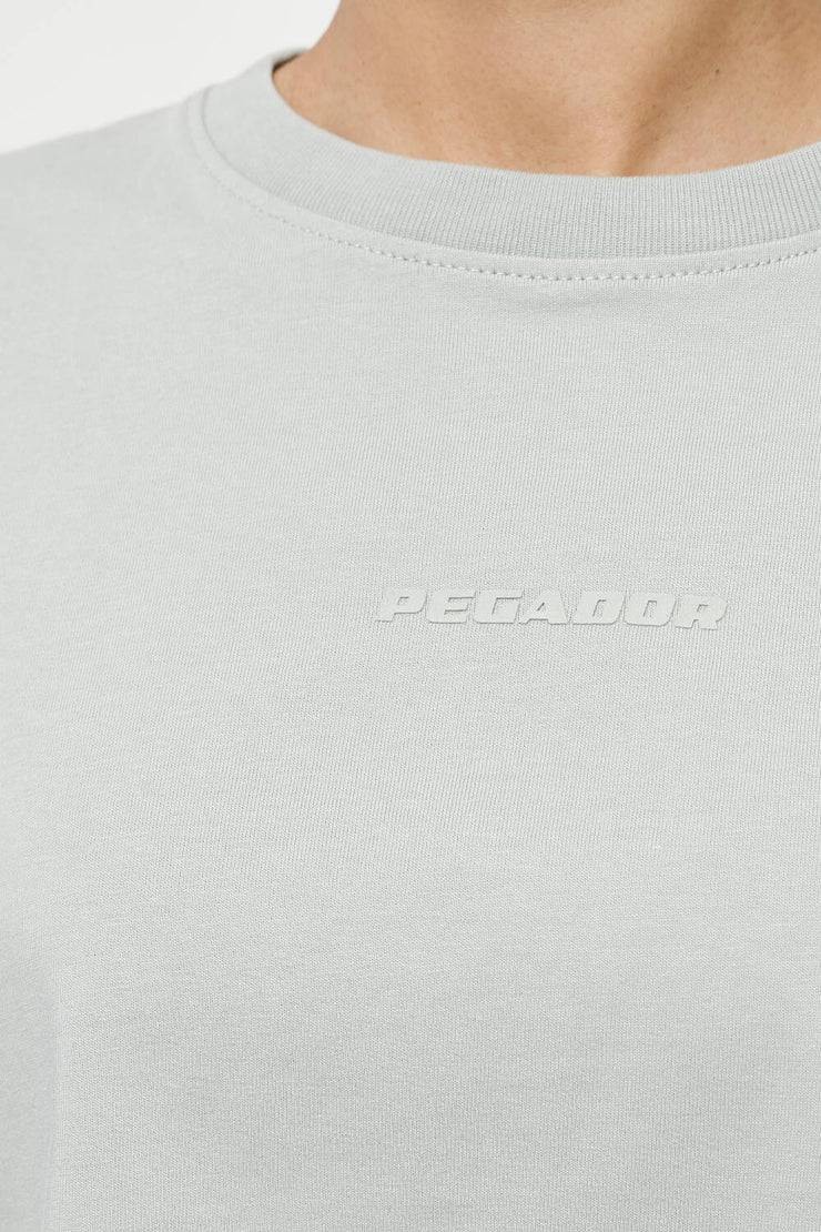 Pegador Layla Oversized Cropped Tee Vintage Washed Quiet Gray Gum Neueste Mode