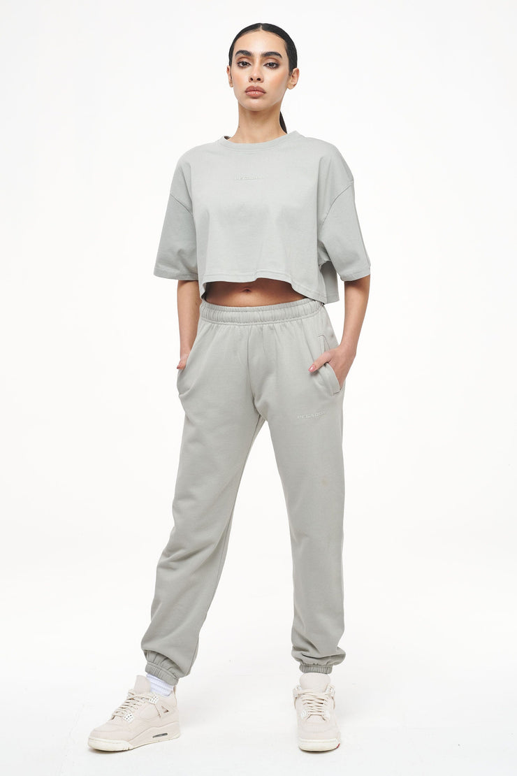 Pegador Grace High Waisted Sweat Pants Vintage Washed Quiet Gray Zeitlich begrenztes Angebot