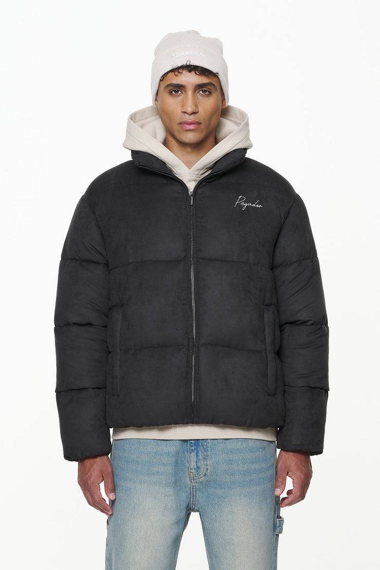Pegador Neum Suede Puffer Jacket Black Zeitbegrenzte Promotion