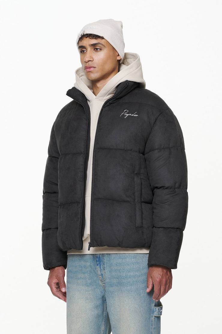 Pegador Neum Suede Puffer Jacket Black Zeitbegrenzte Promotion