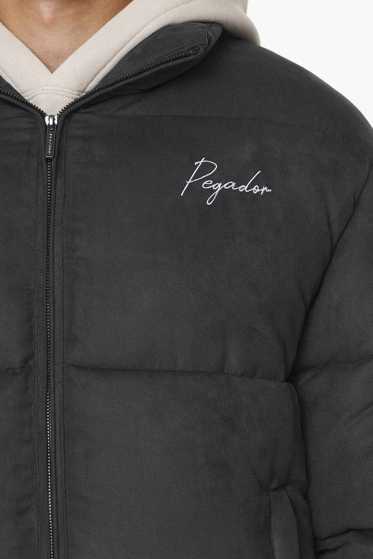 Pegador Neum Suede Puffer Jacket Black Zeitbegrenzte Promotion