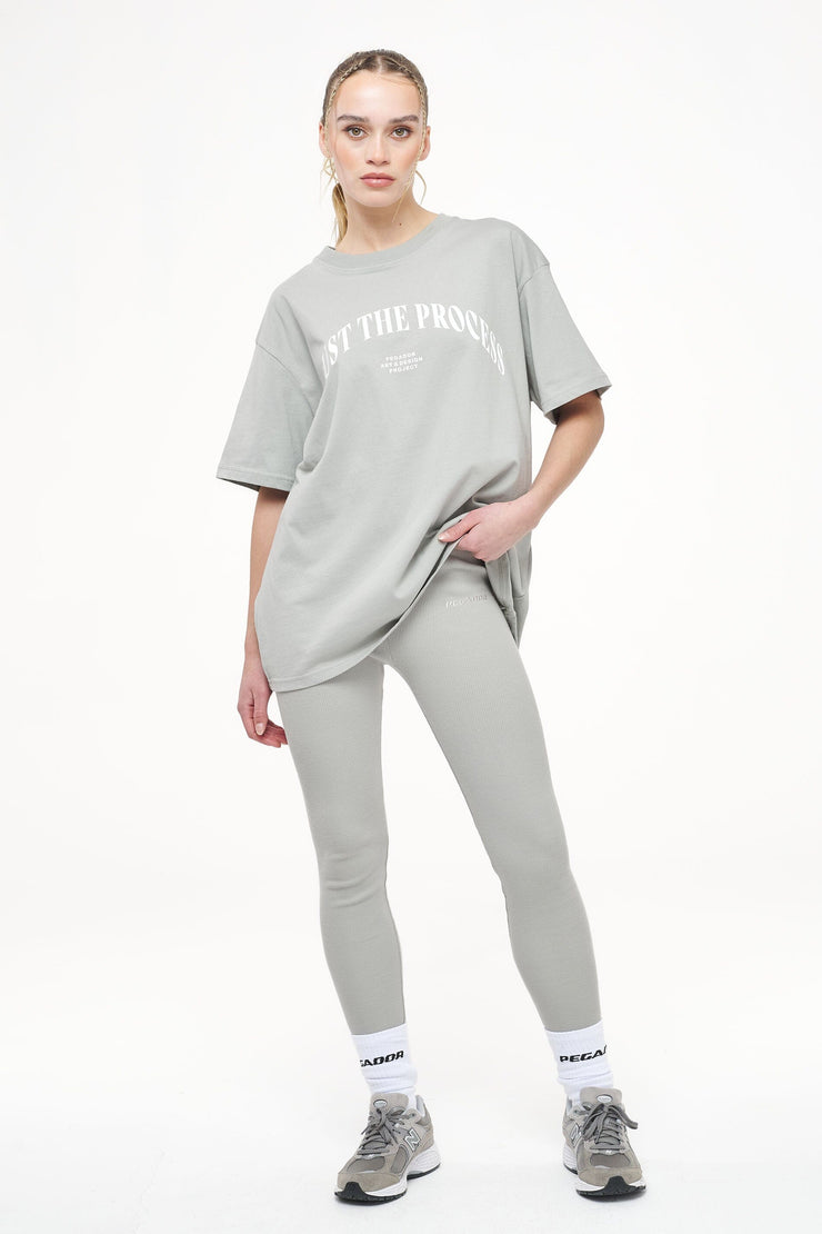 Pegador Jill Rib Leggings Vintage Washed Quiet Gray 50% Rabatt mit kostenlosem Versand