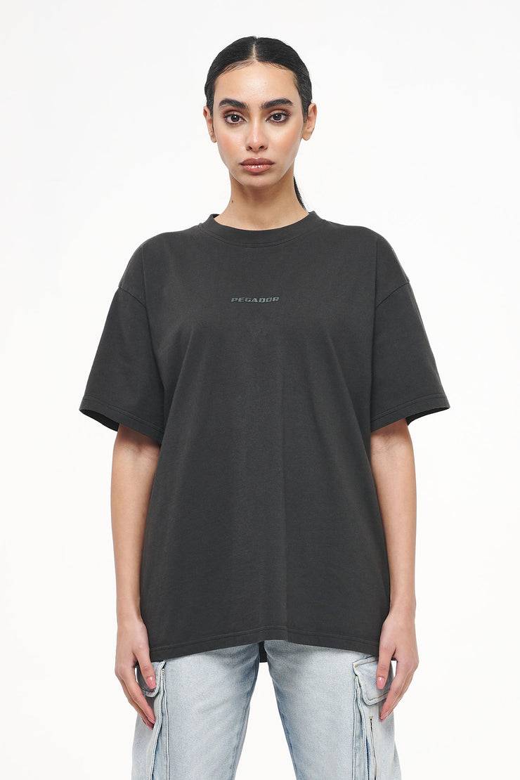 Pegador Beverly Oversized Tee Vintage Washed Iron Grey Gum Clearance-Verkauf