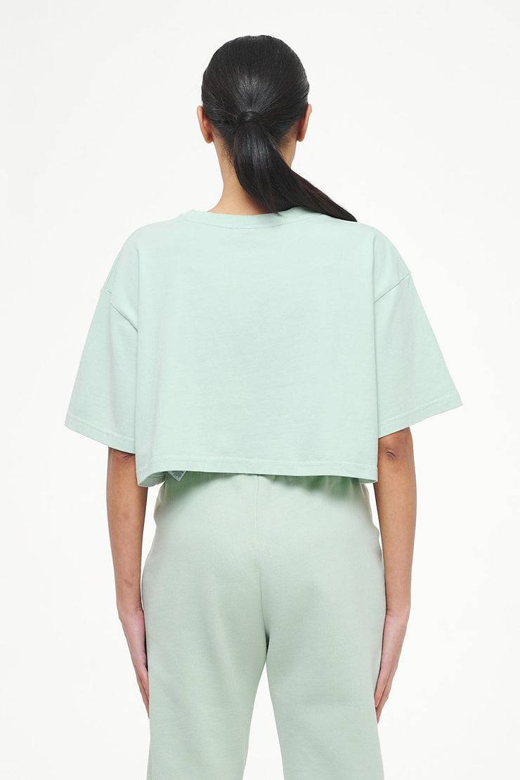 Pegador Layla Oversized Cropped Tee Vintage Washed Milky Green Gum Black Friday Preise