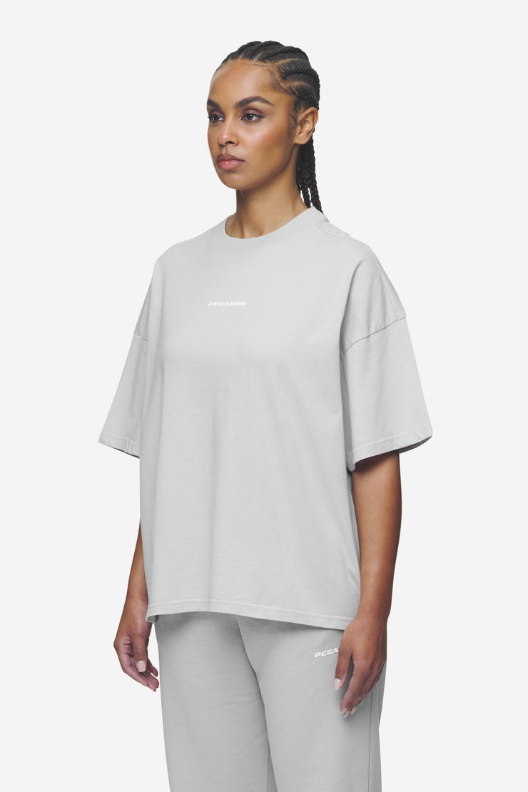 Pegador Bracy Heavy Oversized Tee Washed Sky Grey White Gum Auslauf