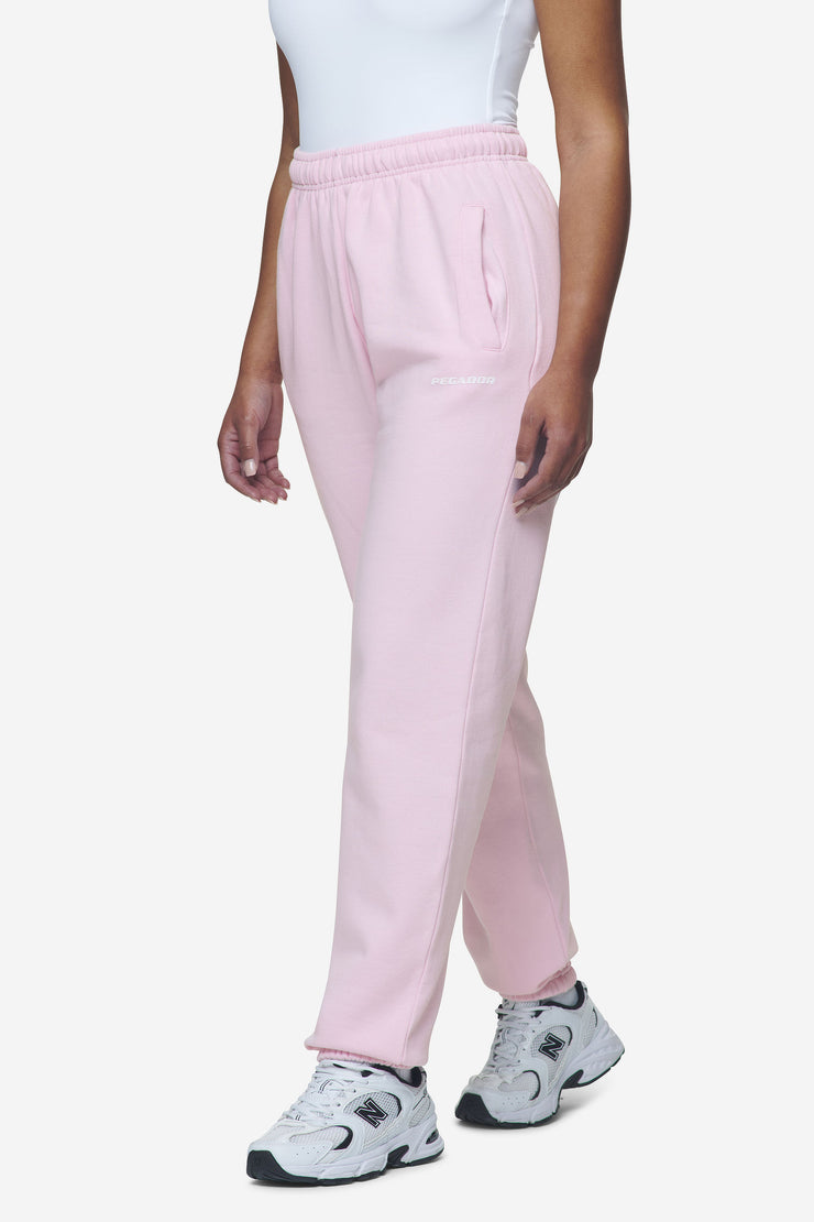 Pegador Villa High Waisted Sweat Pants Washed Bubblegum White Gum Schlussverkauf