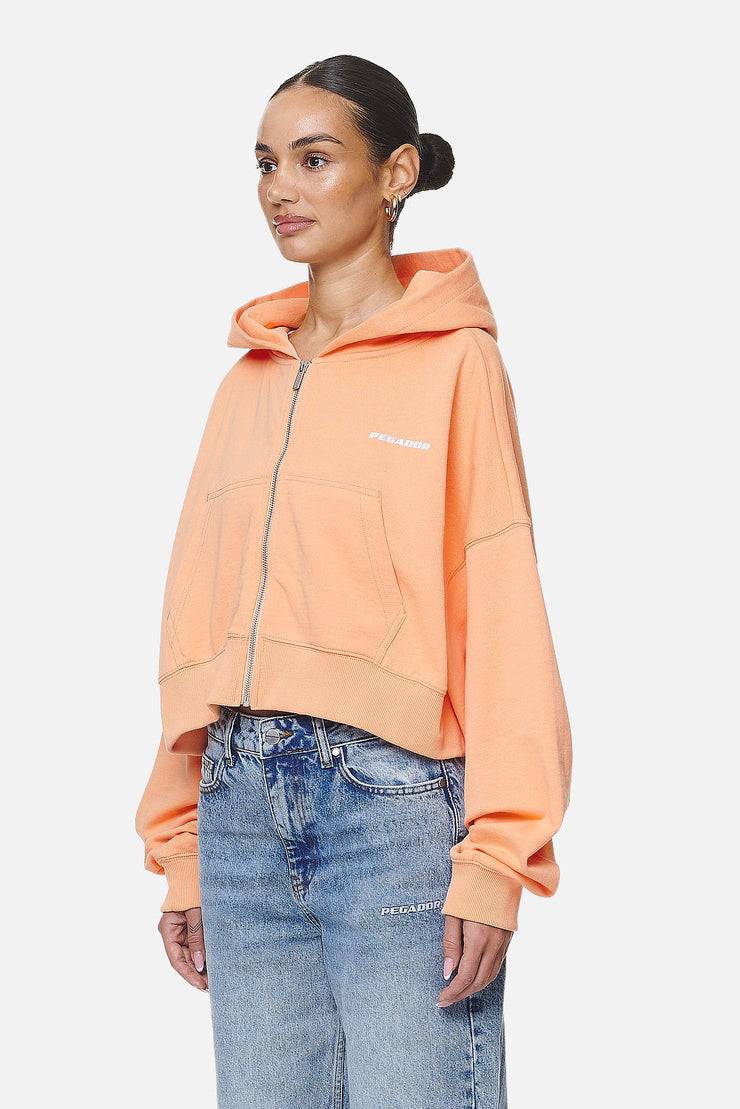 Pegador Marla Cropped Zip Hoodie Washed Apricot White Gum Meist gekauft
