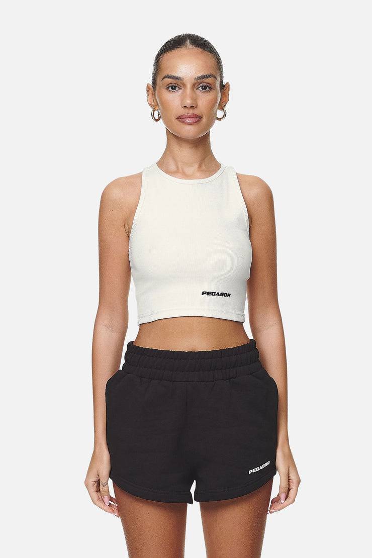 Pegador Ayla Crop Top Washed Coconut Milk Black Limitierter Zeitrabatt