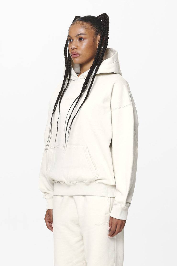 Pegador Clarita Logo Oversized Hoodie Washed Salty Cream Gum Online Shopping