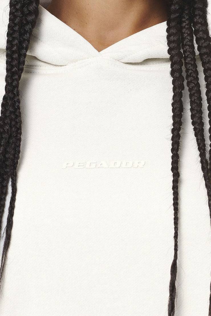 Pegador Clarita Logo Oversized Hoodie Washed Salty Cream Gum Online Shopping